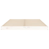 Bed Frame without Mattress White 120x190 cm Small Double Solid Wood Pine 823475