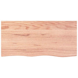 Wall Shelf Light Brown 100x50x cm Treated Solid Wood Oak 363688