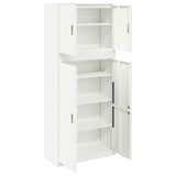 Storage Cabinet 2 pcs White 90 x 40 x 210 cm Steel Lockable 3438728