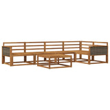 Outdoor Sofa Set 6 pcs Natural Solid Acacia Wood 3382577