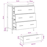 Sideboard Smoked Oak 73 x 33 x 81 cm Engineered Wood 8013820