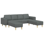 Sofa Set 3 pcs Dark grey Fabric 3335113