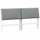 Upholstered Headboard Light Grey 180 cm Solid Pine Wood 879383