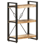 3-Tier Bookcase 60x30x80 cm Solid Mango Wood 320618