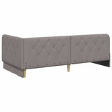 Corner Bed Frame with Headboard Taupe 90 x 200 cm Fabric 42016500