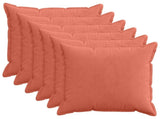 Cushion Cover 6 pcs HOUTEN Red Orange 65 x 65 cm Corduroy 921036