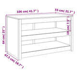 Outdoor Kitchen Cabinet MEPPEL 106x55x64 cm Solid Wood Douglas 832336