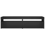 TV Cabinets 2 pcs with LED Lights Black 75x35x40 cm 804394