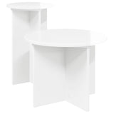Side Table Set 2 pcs High Gloss White Engineered Wood 8001032