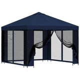 Garden Gazebo with Sidewalls 3 x 3 m Blue Polyester and Steel 900367