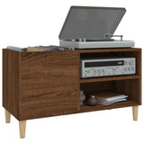 Record Cabinet Brown Oak 84.5x38x48 cm Engineered Wood 831948