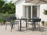 Dining Set 5 pcs Anthracite Steel 3422854