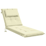 Sunlounger Cushion GEMERT 100% Polyester Cream 190 x 50 x 9 cm 947502