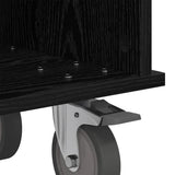 TV Stand Black Oak 68.5 x 35 x 35 cm Engineered Wood 891041
