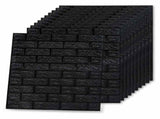 Wallpaper Set of 40 Black PE Foam 70 x 77 cm Wallpaper 150726