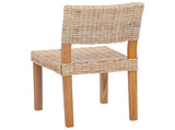 Dining Chair 2 pcs Kubu Rattan Natural 46 x 55 x 84 cm 42012426