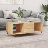 Coffee Table Sonoma Oak 102x50x40 cm Engineered Wood 829279