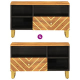 TV Cabinet Brown and Black 80x33.5x46 cm Solid Wood Mango 356800