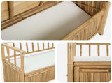 Garden Storage Bench 110 x 47 x 80 cm Bamboo Natural 42028076