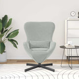 Egg Chair Light Grey 63 x 73 x 90 cm Velvet 42002756