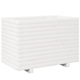 Garden Planter White 70x40x49.5 cm Solid Wood Pine 847369