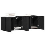 TV Cabinets 2 pcs Black Oak 120x30x41 cm Engineered Wood 862195