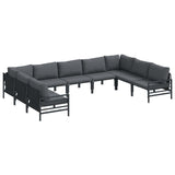 Garden Sofa Set Anthracite Steel 3379014