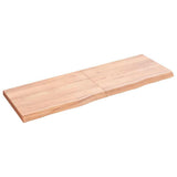 Wall Shelf Light Brown 120x40x cm Treated Solid Wood Oak 363694