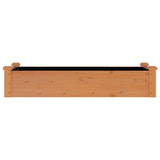 Garden Raised Bed with Liner Brown 120x45x25 cm Solid Wood Fir 364287