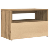 ZNTS TV Cabinet with LED Lights Artisan Oak 60x35x40 cm Engineered Wood 856311