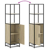 Highboard Sonoma Oak 35.5x35x139 cm Engineered Wood and Metal 849045