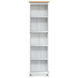 Bookcase White 46 x 20 x 170 cm Solid Pine Wood 42024947