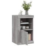 Side Cabinets with LED Lights 2 pcs Grey Sonoma Engineered Wood 836641