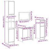 4 Piece Bathroom Furniture Set Artisan Oak Engineered Wood 3328556