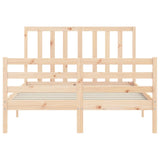 Bed Frame without Mattress Small Double Solid Wood Pine 3193761