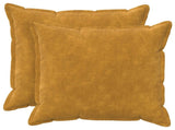 Throw Pillow 2 pcs HOUTEN Yellow 80 x 80 cm Microfiber Fleece 936632