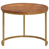 Nesting Coffee Tables 3 pcs Solid Mango Wood and Steel 4104641