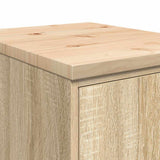 Garage Storage Cabinet Sonoma Oak 40x51x85 cm Solid Wood Pine 860564