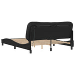 ZNTS Bed Frame with LED without Mattress Black 160x200 cm 3213941