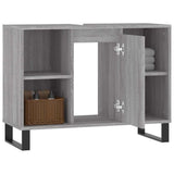 Bathroom Cabinet Grey Sonoma 80x33x60 cm Engineered Wood 831642