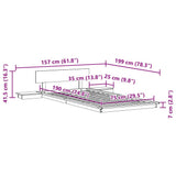 Bed Frame Brown 75 x 190 cm Wood 872426