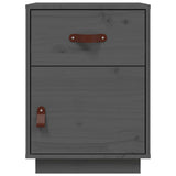 Bedside Cabinet Grey 40x34x55 cm Solid Wood Pine 818309