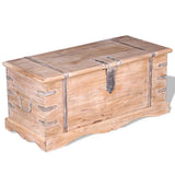Storage Chest Brown Solid Acacia wood Medium Storage Chest 244053