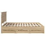 Bed Frame with Drawer Sonoma Oak 160 x 200 cm Engineer Wood 3411098