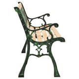 312031 Garden Bench 122 cm Cast Iron and Solid Firwood