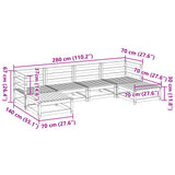 6 Piece Garden Sofa Set Impregnated Wood Pine 3299566