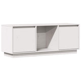 TV Cabinet White 110.5x35x44 cm Solid Wood Pine 814340