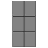 Sliding Door Black 102.5x205 cm Tempered Glass and Aluminium 155215