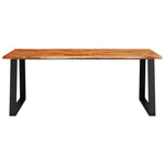 ZNTS Dining Table with Live Edge 200x90x75 cm Solid Wood Acacia 353292