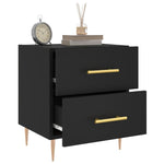 ZNTS Bedside Cabinets 2 pcs Black 40x35x47.5 cm Engineered Wood 827279